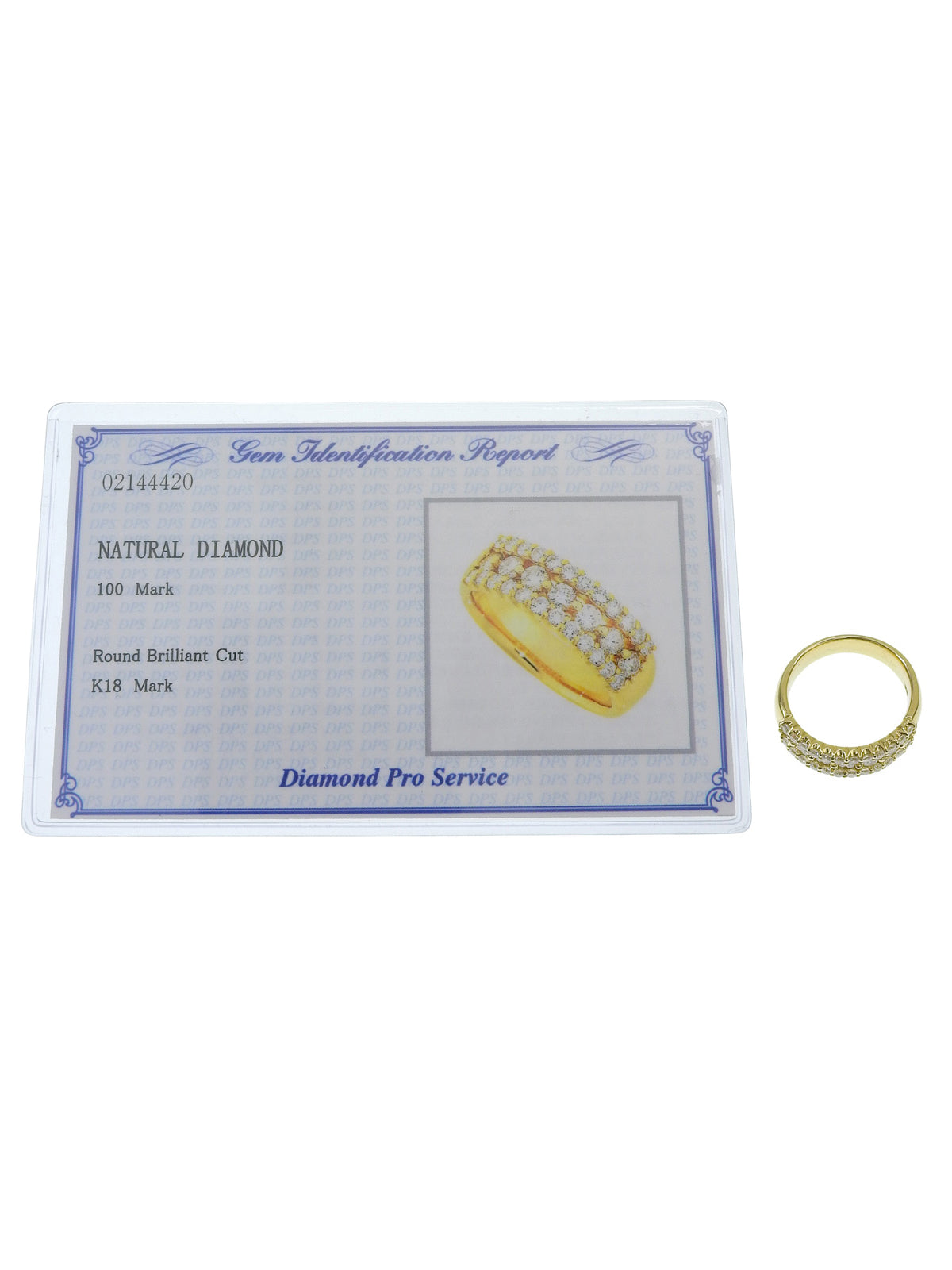 18K Gold Diamond Design Ring