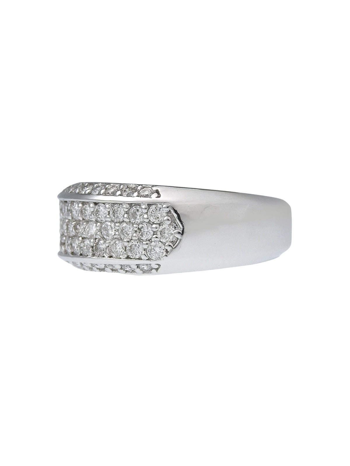 18K钻石设计银戒指