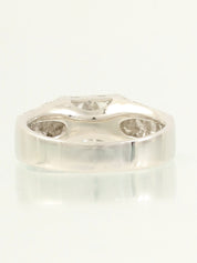 铂金钻石设计戒指 银色