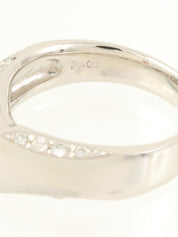 铂金钻石设计戒指 银色