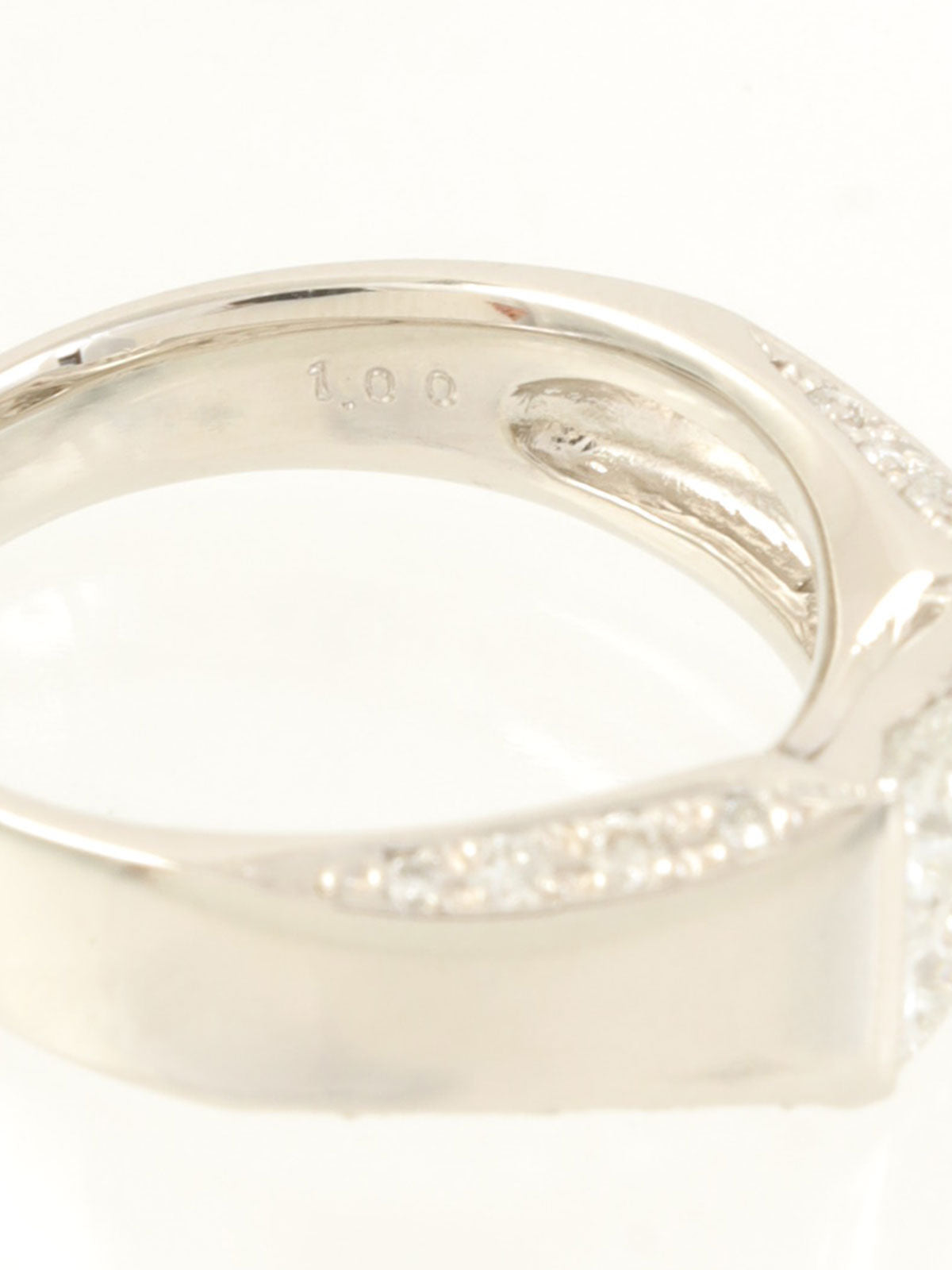 铂金钻石设计戒指 银色