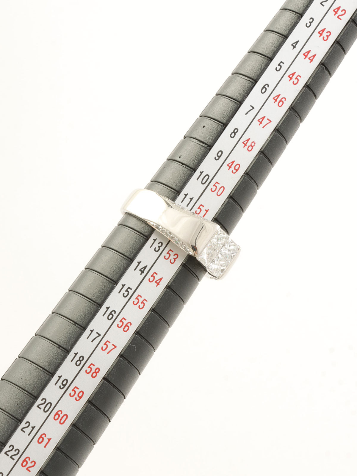 铂金钻石设计戒指 银色