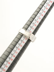 铂金钻石设计戒指 银色