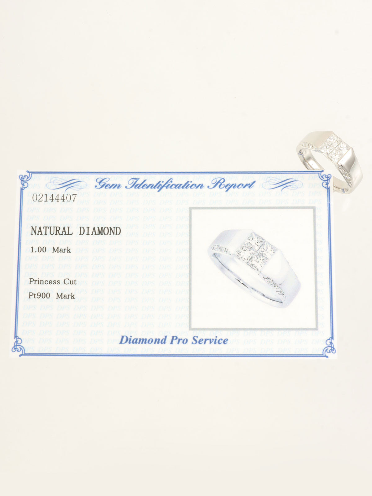 铂金钻石设计戒指 银色