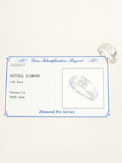 铂金钻石设计戒指 银色