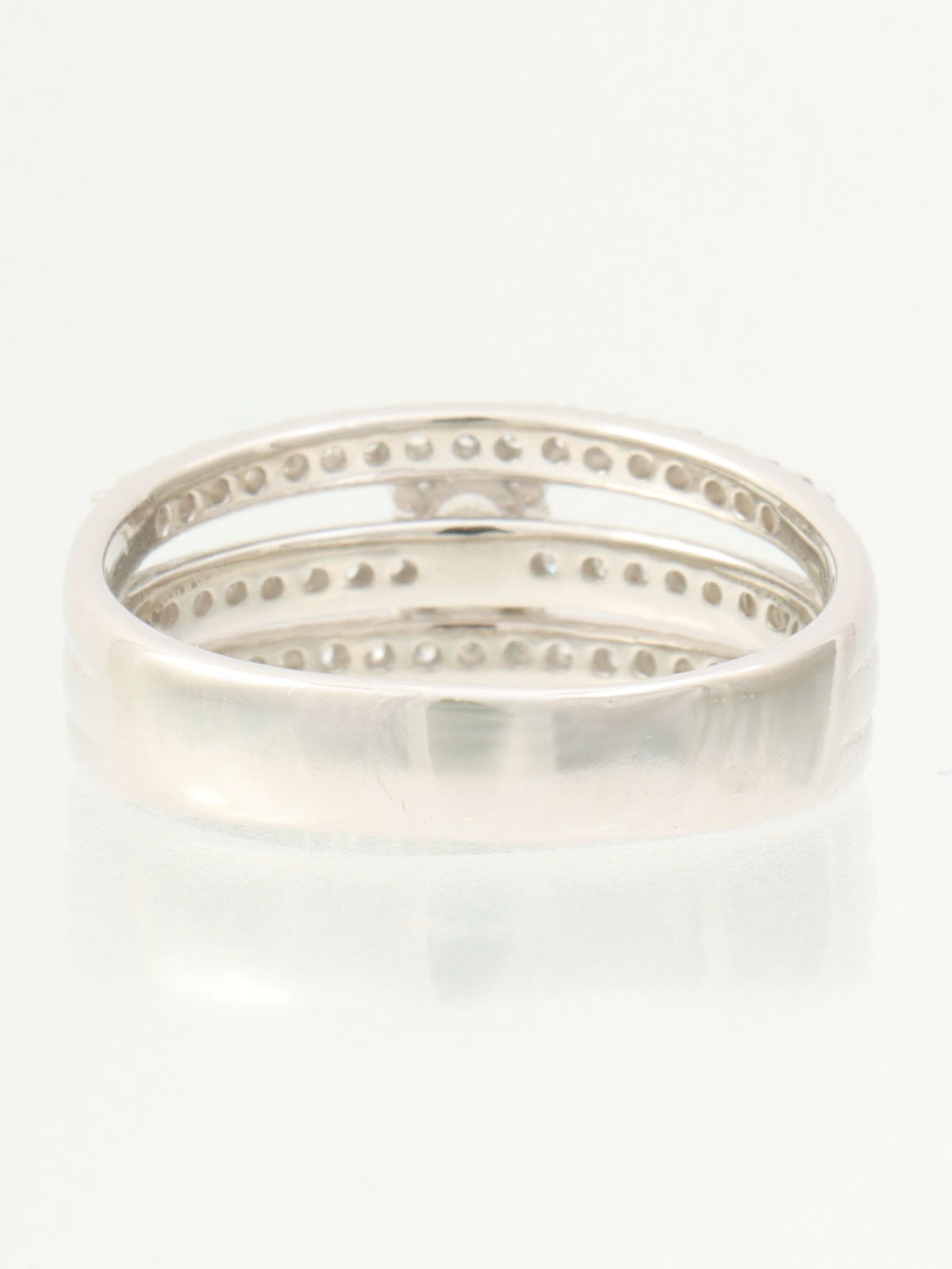 18K Diamond Design Ring #55 Silver