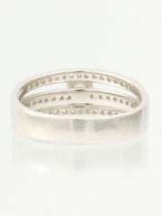 18K Diamond Design Ring #55 Silver
