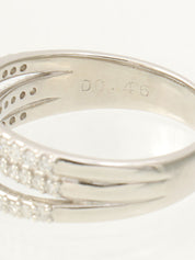 18K Diamond Design Ring #55 Silver