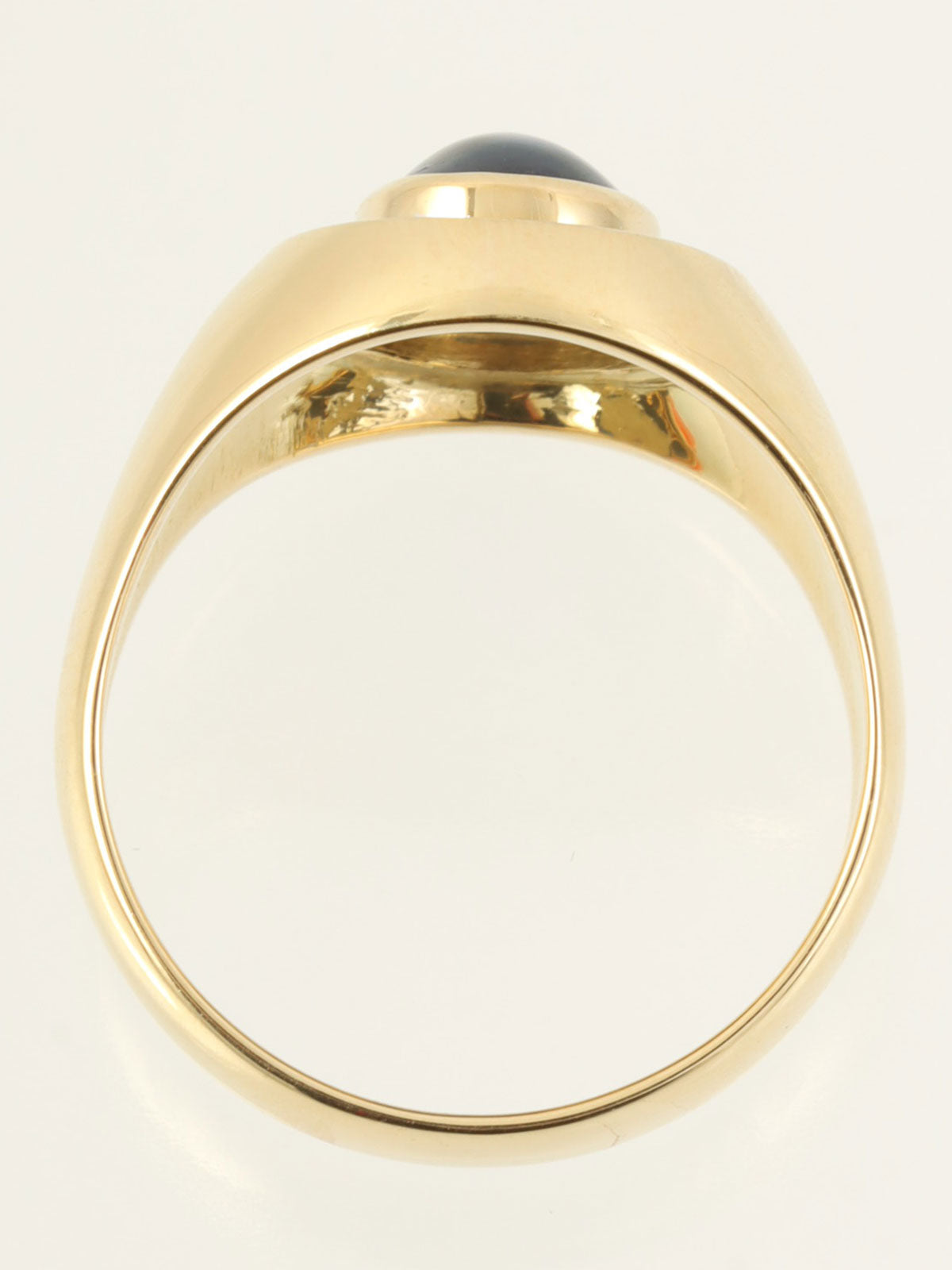 18K金/银/蓝色蓝宝石椭圆形图案戒指