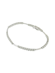 18Kダイヤモンドブレスレット シルバー