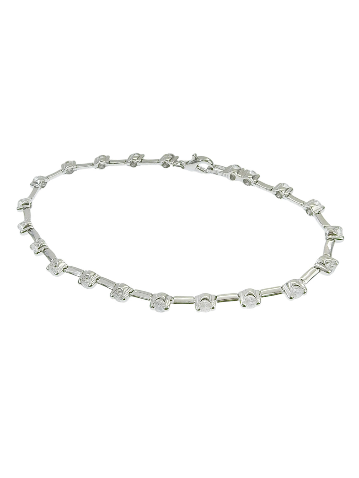 18K Diamond Bracelet Silver
