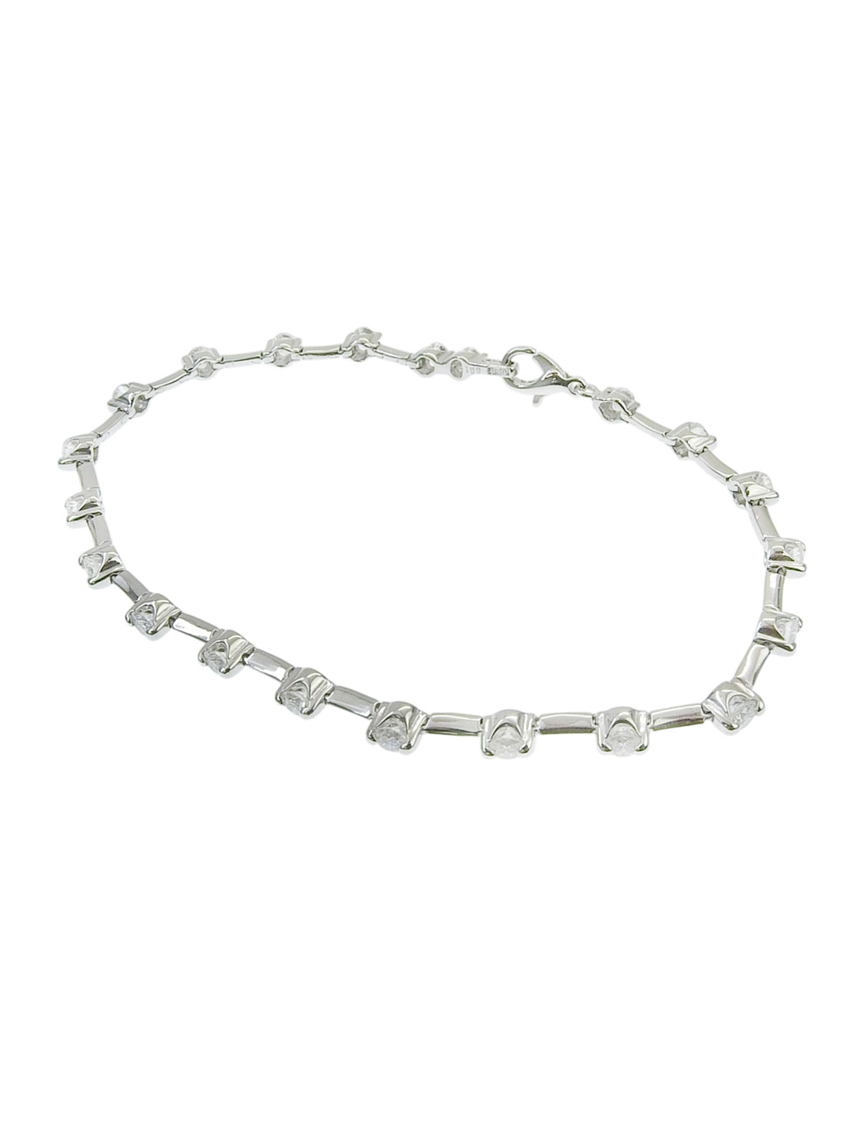 18K Diamond Bracelet Silver