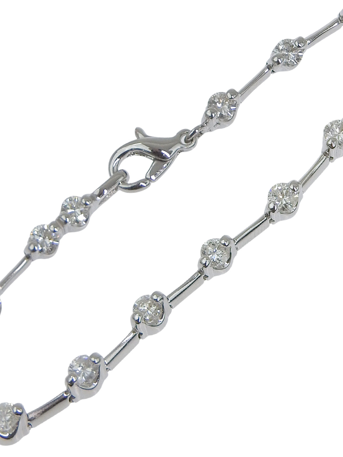 18K Diamond Bracelet Silver