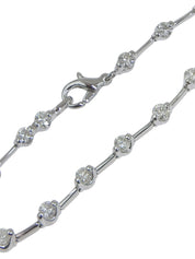 18K Diamond Bracelet Silver