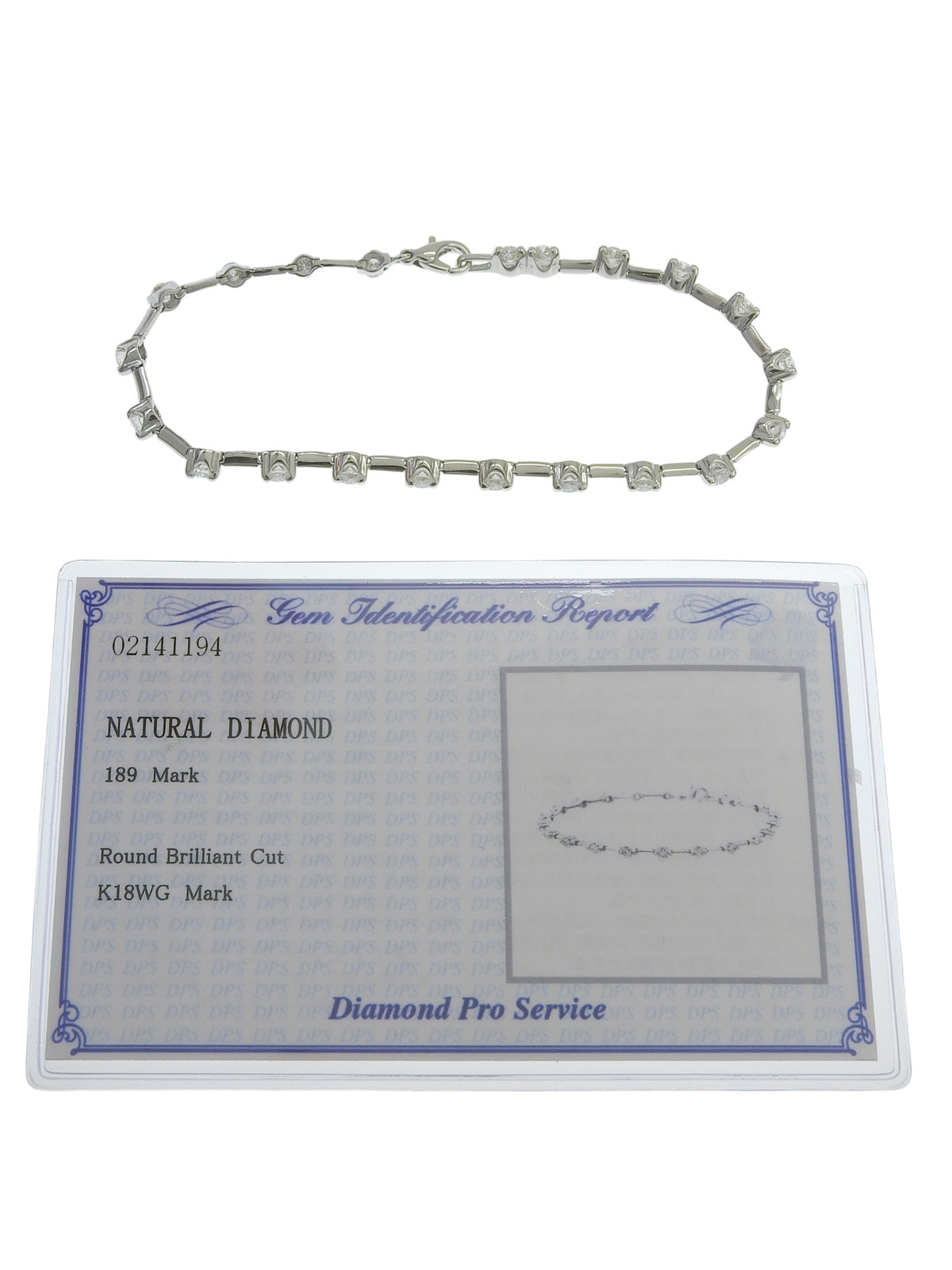 18K Diamond Bracelet Silver