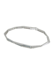 18K钻石手链，银色/浅蓝色