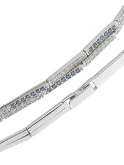 18K钻石手链，银色/浅蓝色