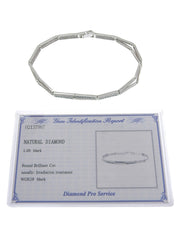 18Kダイヤモンドブレスレット シルバー/ライトブルー