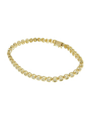 18Kダイヤモンドテニスブレスレット ゴールド