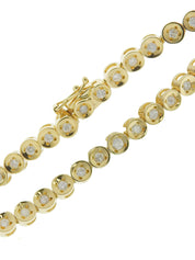 18Kダイヤモンドテニスブレスレット ゴールド