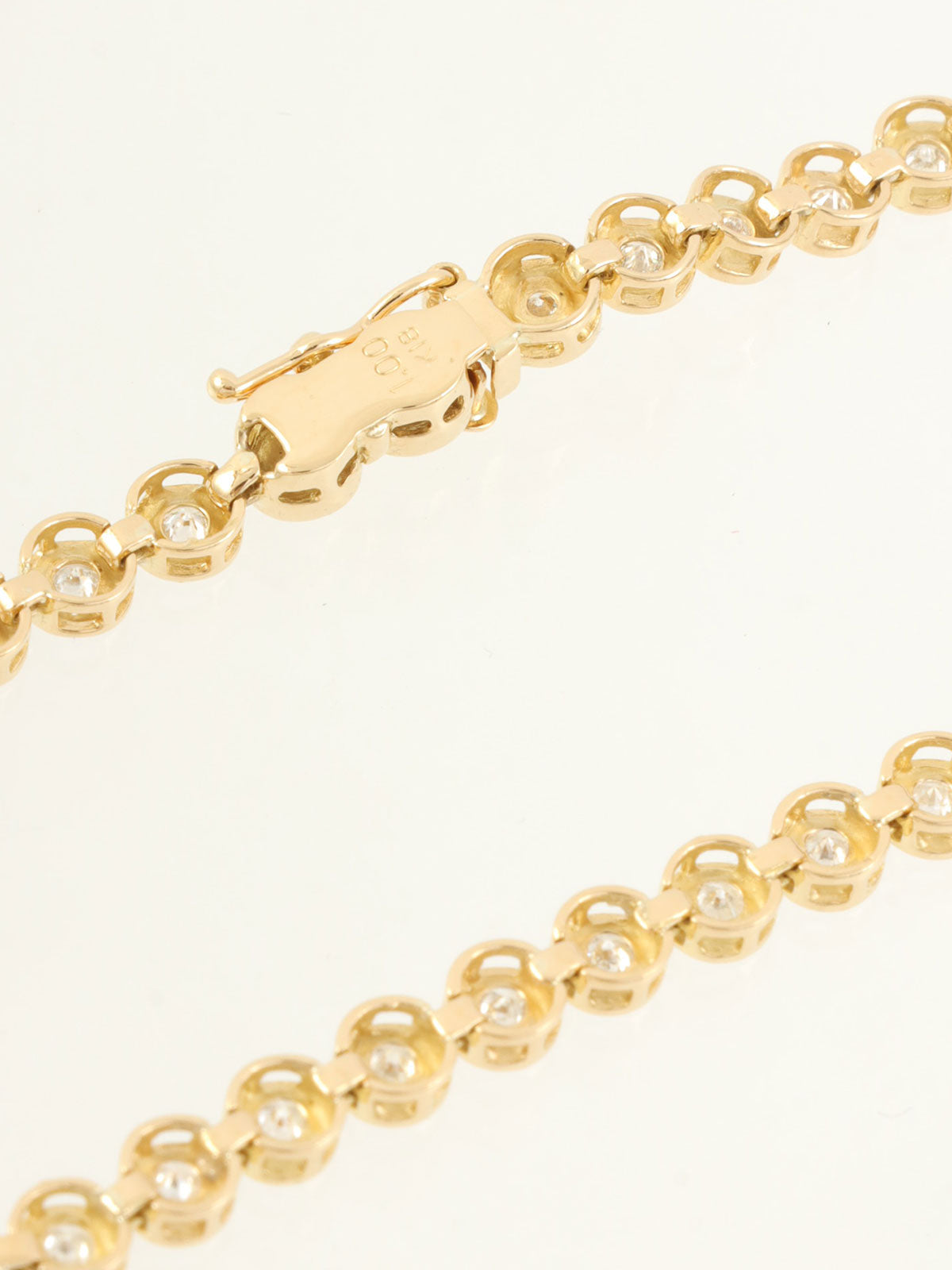 18Kテニスブレスレット ゴールド