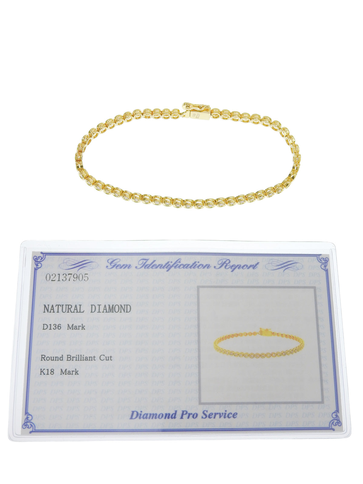 18K Gold Diamond Tennis Bracelet