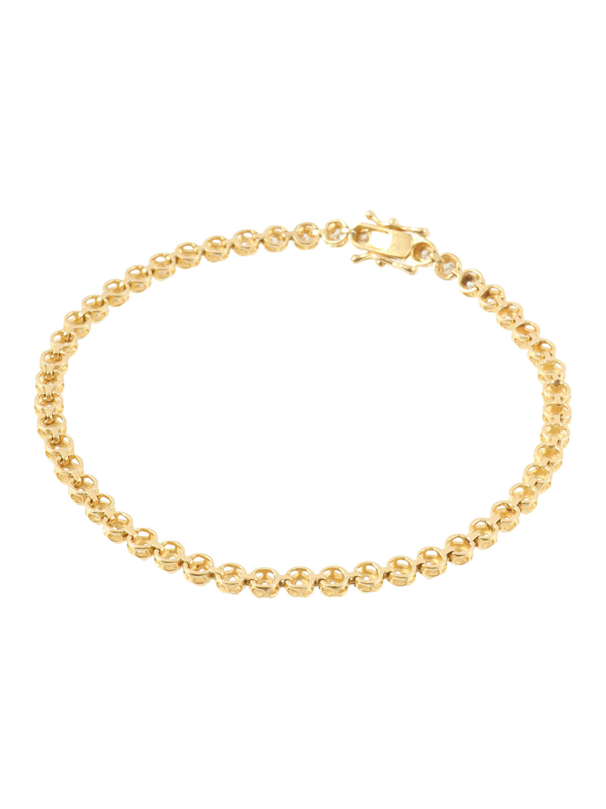 18K金镶钻网球链手链