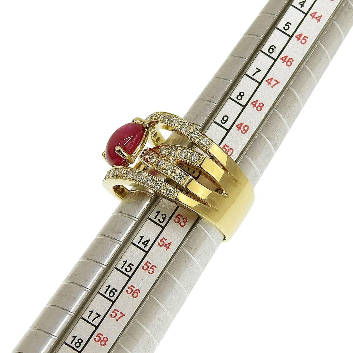 18K 红宝石钻石设计戒指 #52 黄金