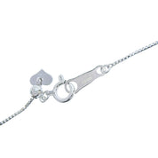 18K Ruby Diamond Necklace Silver/Cherry Red