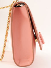 ヴァラリボンチェーンショルダーバッグ ピンク