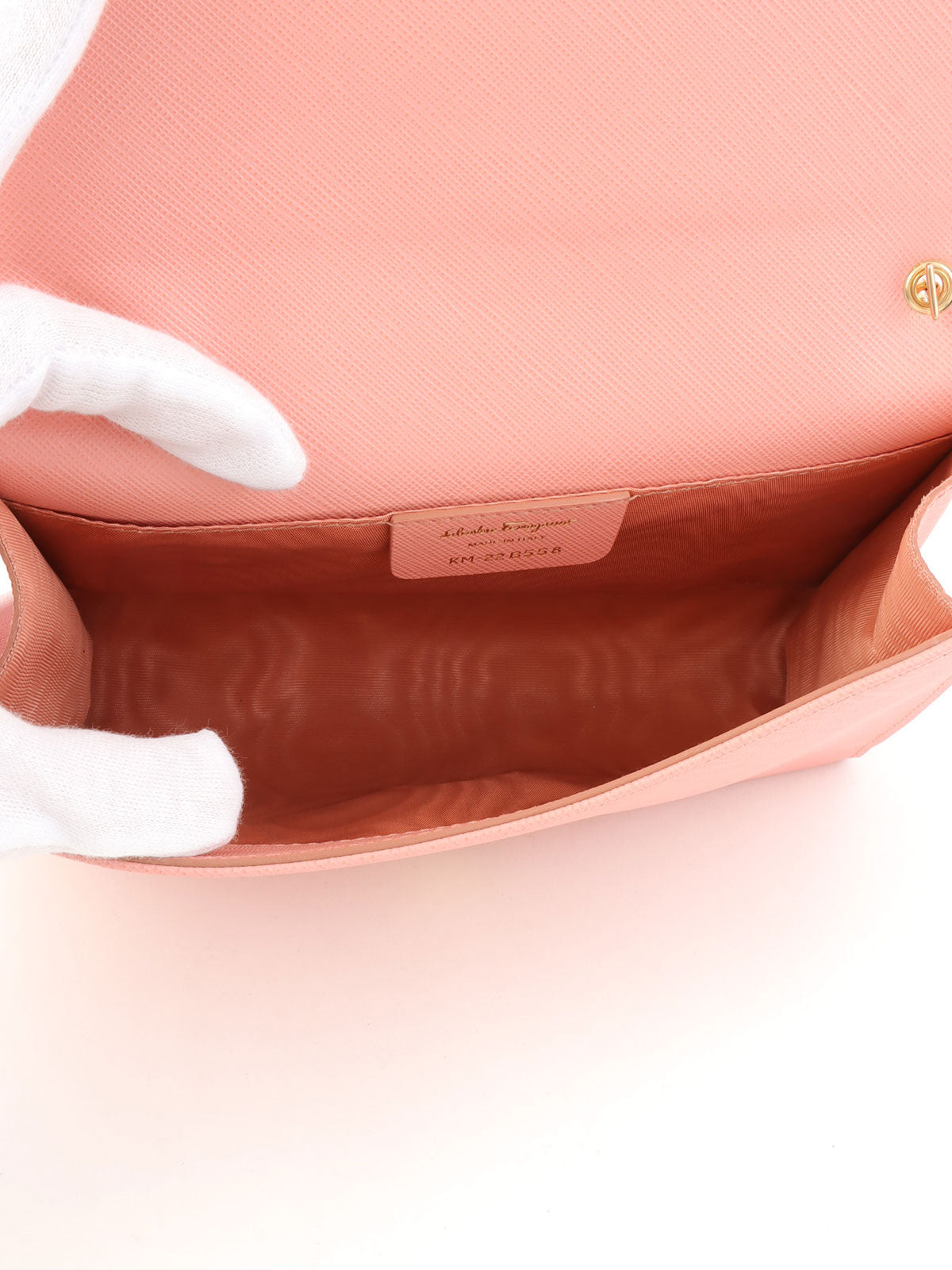 ヴァラリボンチェーンショルダーバッグ ピンク