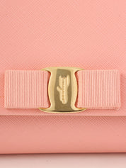 ヴァラリボンチェーンショルダーバッグ ピンク