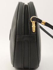 GGエンボスラウンドフォルムショルダーバッグ ブラック