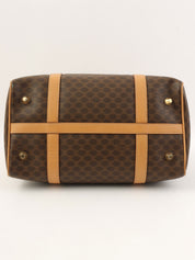 マカダムパターンロゴエンボスミニボストンバッグ ブラウン