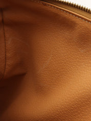 マカダムパターンロゴエンボスミニボストンバッグ ブラウン