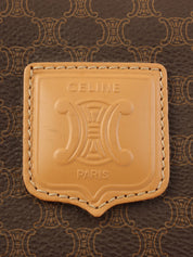 マカダムパターンロゴエンボスミニボストンバッグ ブラウン