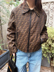 FF Zucca Pattern Jacket Brown