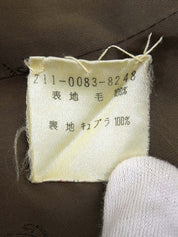 ウールロングコート チャコールグレー