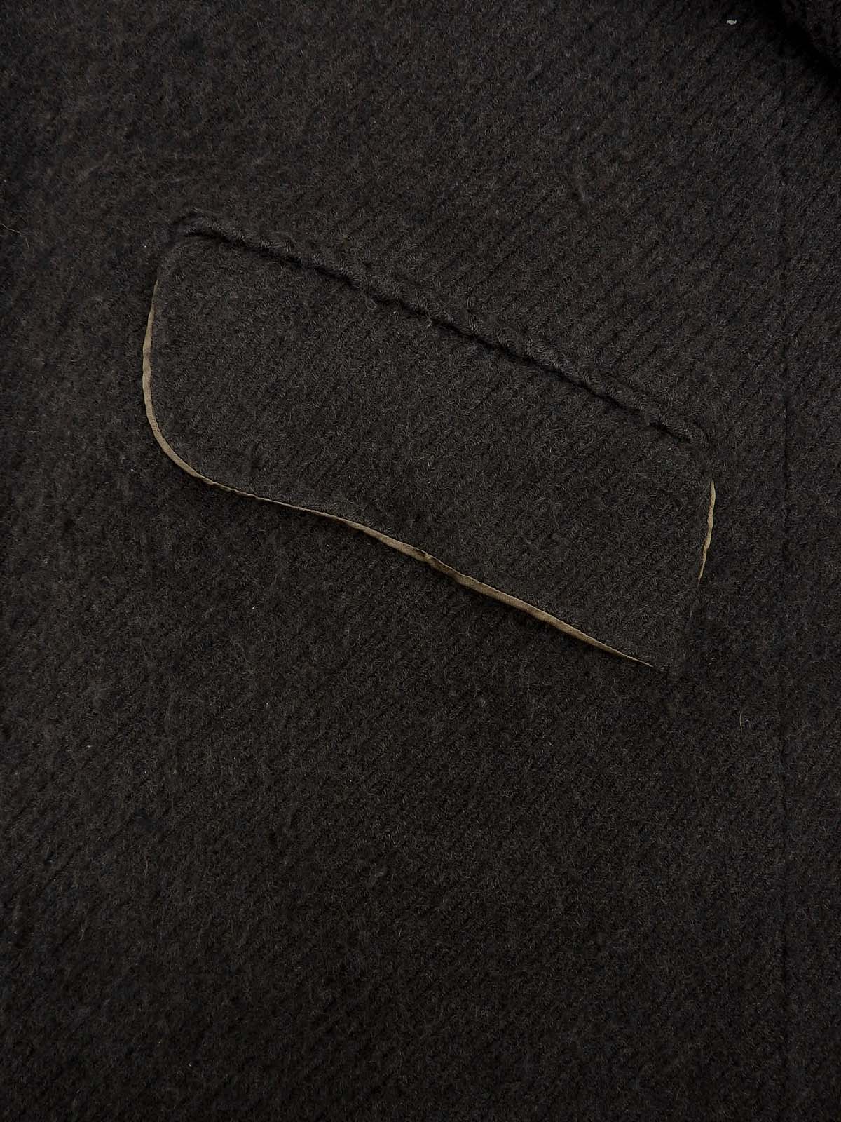 ウールロングコート チャコールグレー