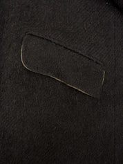 ウールロングコート チャコールグレー