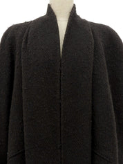 ウールロングコート チャコールグレー