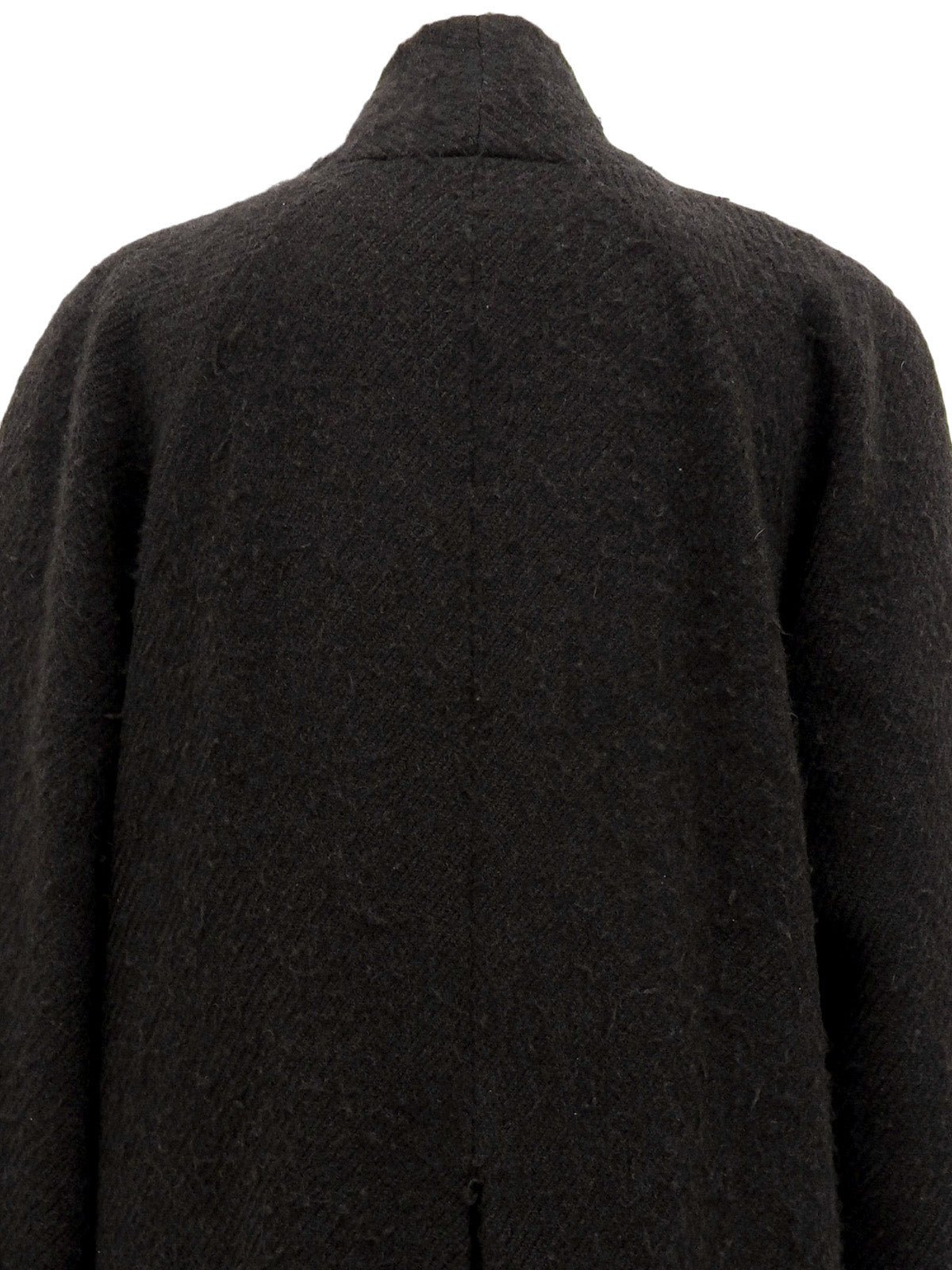 ウールロングコート チャコールグレー