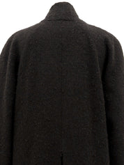 ウールロングコート チャコールグレー