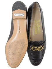 ガンチーニプレートローファー ダークブラウン