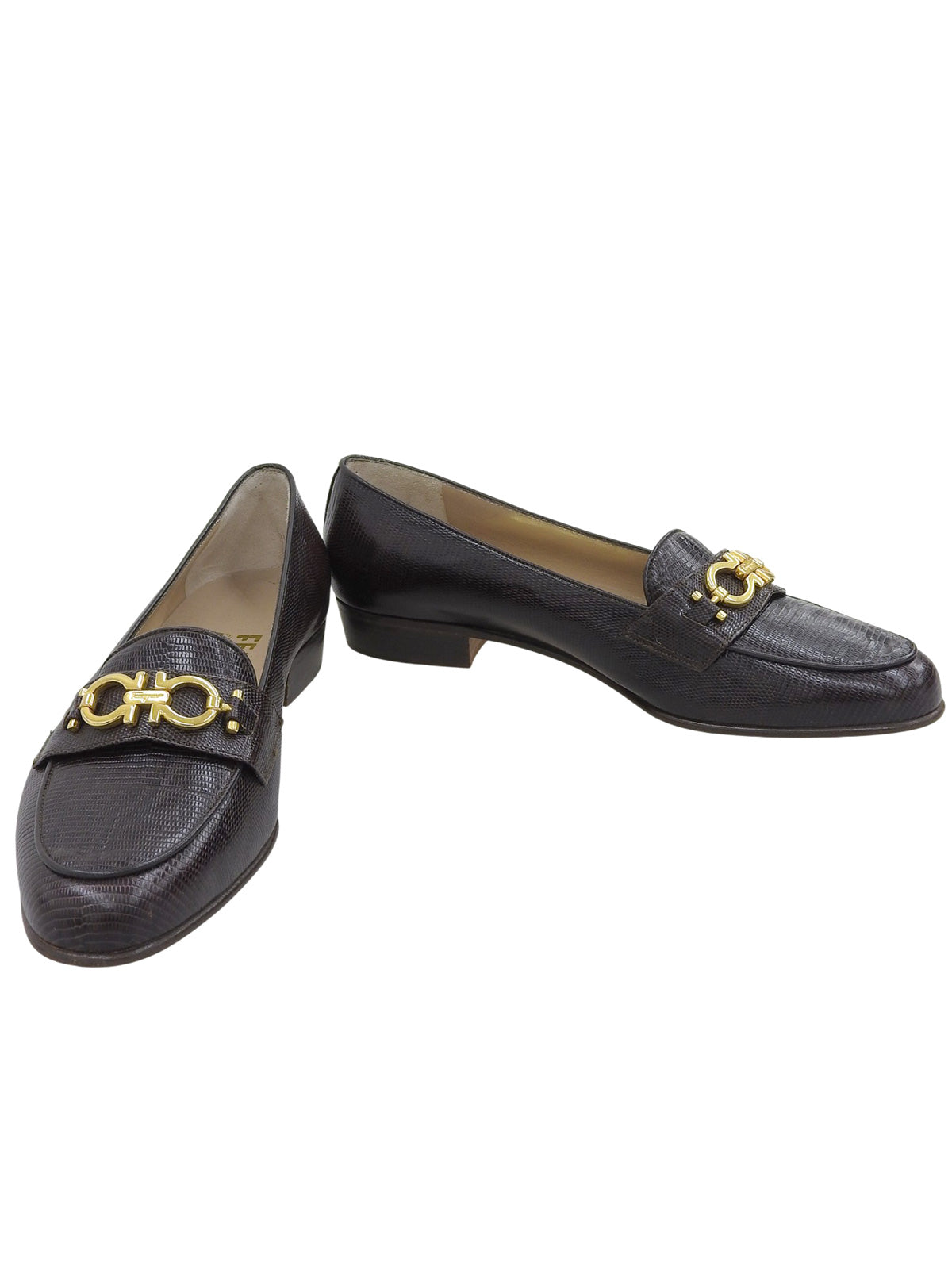 ガンチーニプレートローファー ダークブラウン