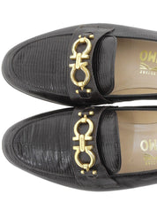 ガンチーニプレートローファー ダークブラウン