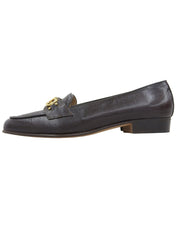 ガンチーニプレートローファー ダークブラウン