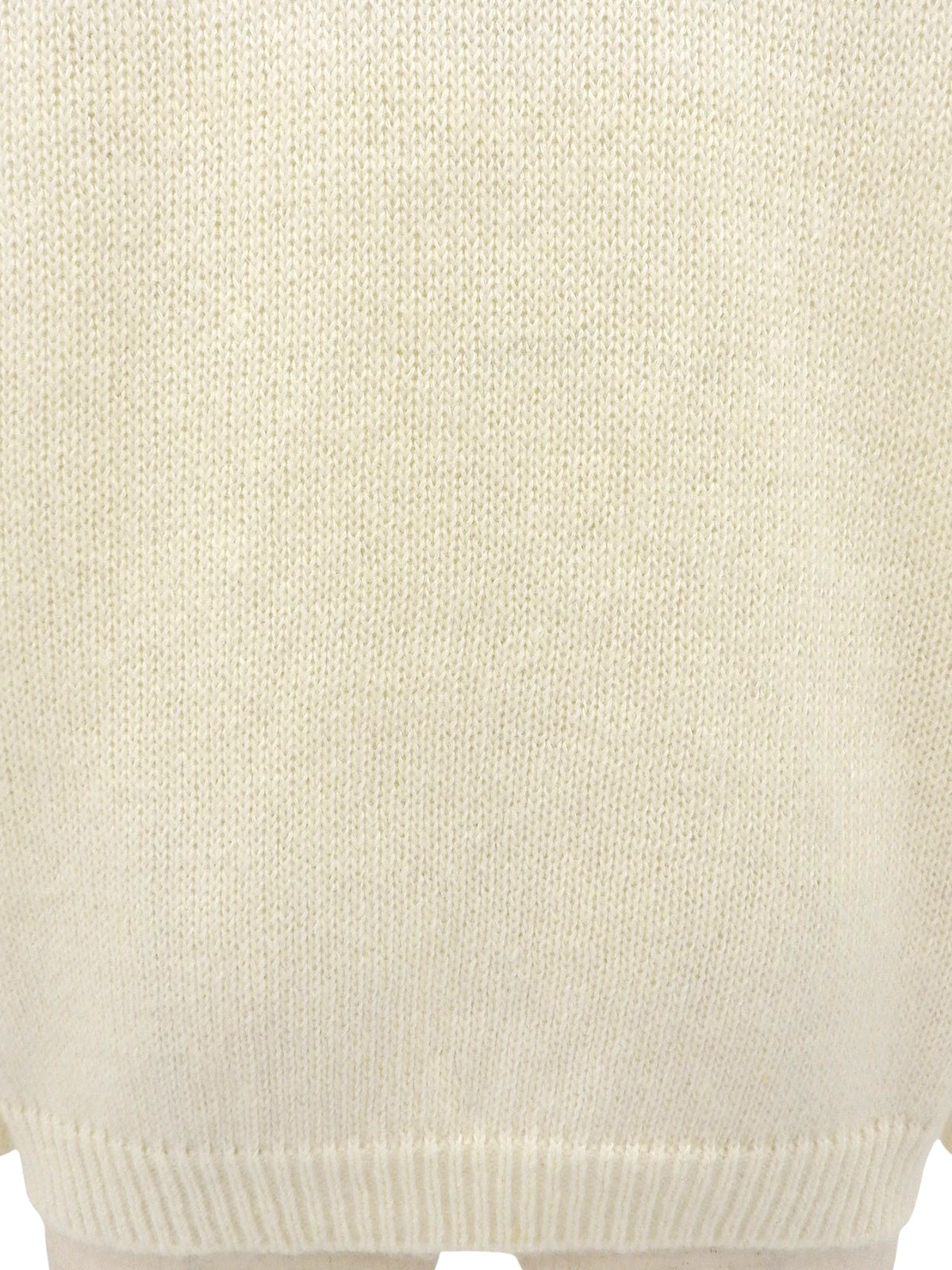 ウールリボンデザインカーディガン ホワイト