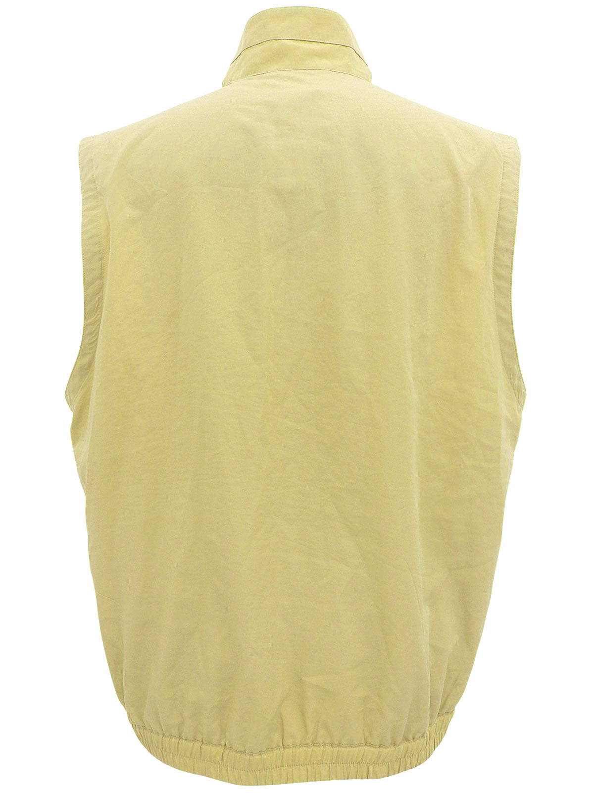 ロゴ刺繍ジップアップベスト ベージュ