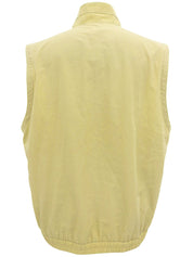 ロゴ刺繍ジップアップベスト ベージュ